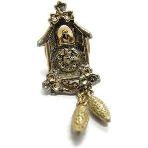 Avon Cuckoo Clock Lapel Pin Brooch Vintage
